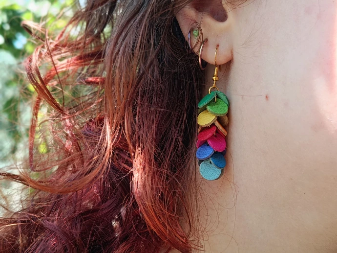 Boucles d'oreilles en cuir